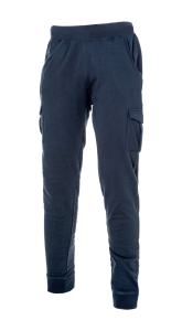PANTALONE IN FELPA BLU C/TASCONE