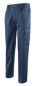 PANTALONE COTONE BLU C/TASCONE