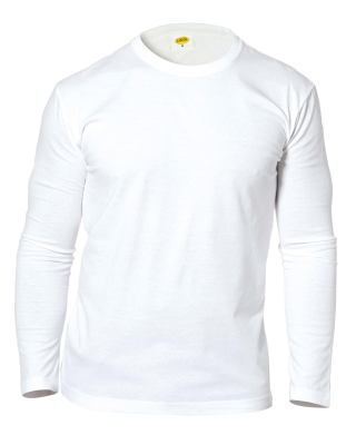 MAGLIA GIROC.M/LUNGA COT. 150 GR BIANCA