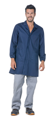 CAMICE BLU C/BOTTONI 100% COTONE