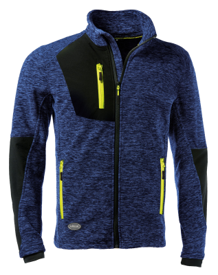 MICROPYLE STRETCH ZIP LUNGA BLU