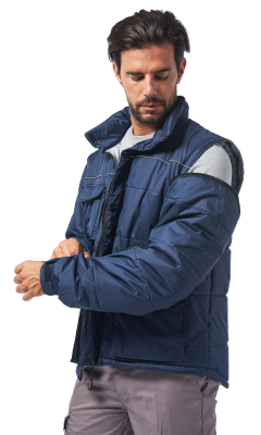 GIACCA NYLON BLU M/STACCABILI