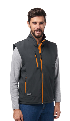 GILET SOFT-SHELL GRIGIO/ARANCIO