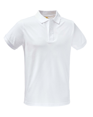 POLO BIANCA M/C 100% COTONE TOP