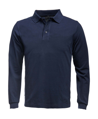 POLO BLU M/L 100% COTONE TOP