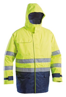 PARKA IMBOTTITO MULTINORMA GIALLO/BLU