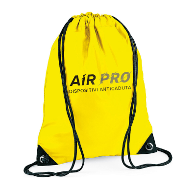BORSA NYLON GIALLA CON LACCI 34X43 LINEA AIR PRO