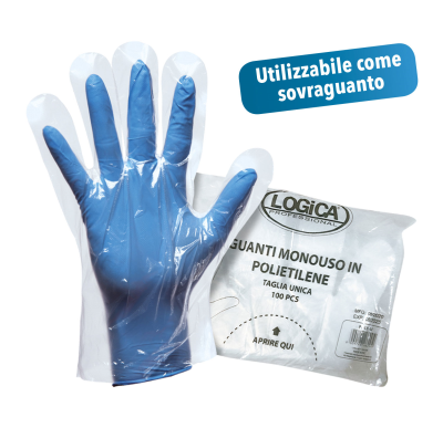 GUANTI POLITENE MONOUSO CONF.100 PZ