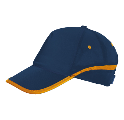 BERRETTO TESA PRECURVA BLU/ARANCIO
