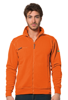 FELPA ZIP LUNGA ARANCIO C/RINFORZI