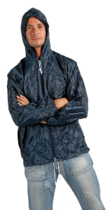 IMPERMEABILE NYLON BLU