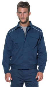 GIUBBINO POLY/COT.MULTITASC.BLU