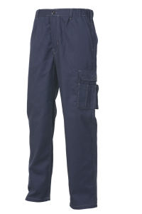 PANTALONE COTONE 190GR BLU C/TASCONE