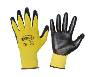 GUANTO GIALLO SPALMATO NITRILE NERO
