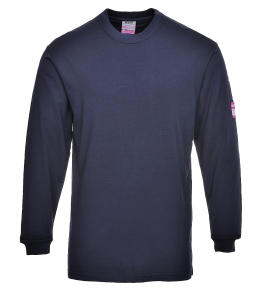 T-SHIRT BLU M/LUNGA IGNIFUGA E ANTISTATICA