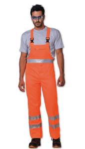 SALOPETTE  COTTON/POLY ARANCIO HV