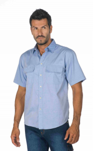 CAMICIA COTONE CHAMBRAY MANICA CORTA