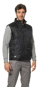 GILET NYLON NERO IMBOTTITO