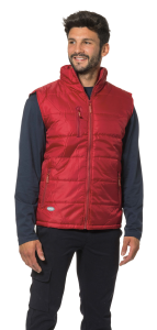 GILET NYLON ROSSO IMBOTTITO