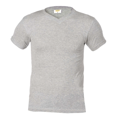 MAGLIETTA SCOLLO V COT.GRIGIO