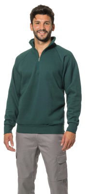 FELPA ZIP CORTA BOTTIGLIA COTTON.POLY