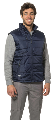 GILET NYLON BLU IMBOTTITO