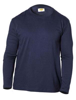 MAGLIA GIROC.M/LUNGA COT. 150 GR BLU