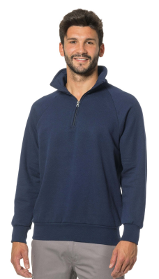 FELPA ZIP CORTA NAVY 70%COT.30%POLY