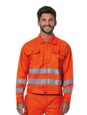 GIUBBINO COTTON/POLY ARANCIO HV