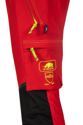 PANTALONE ANTITAGLIO CL.1 ROSSO/NERO 1XRP