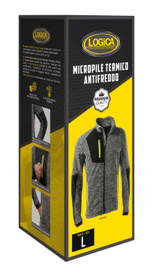 MICROPYLE STRETCH ZIP LUNGA GRIGIO