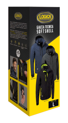 SOFT-SHELL NERO/GIALLO C/CAPP.STACCABILE