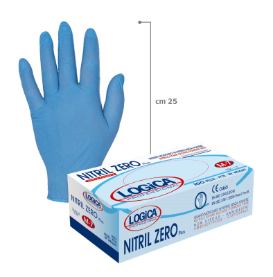GUANTI NITRILE BLU SENZA POLVERE 100PZ