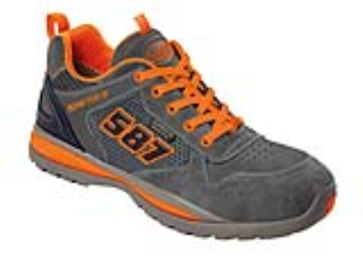 SCARPA BASSA SCAMOSCIATA GRIGIA/ARANCIO S1P