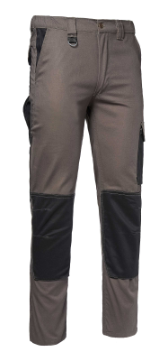 PANTALONE POLICOTONE GRIGIO/NERO