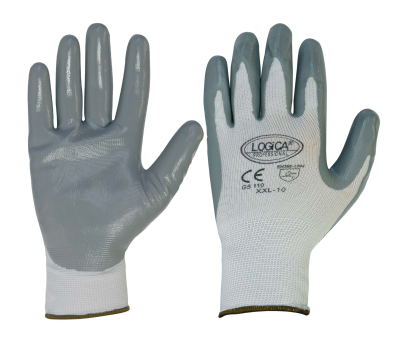 GUANTO SPALMATO IN NITRILE GRIGIO SENZA CARTELLINO