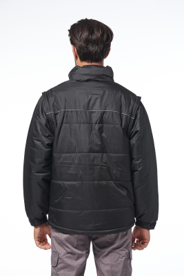 GIACCA NYLON NERO M/STACCABILI