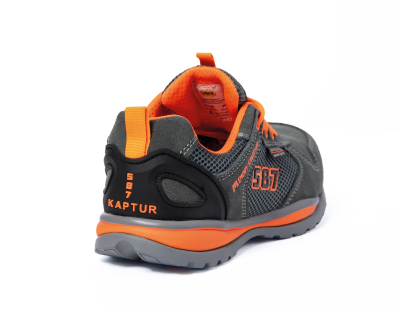 SCARPA BASSA SCAMOSCIATA GRIGIA/ARANCIO S1P