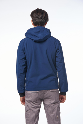 SOFT-SHELL BLU/ARANCIO C/CAPP.STACCABILE
