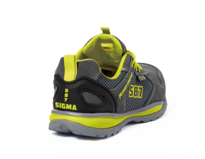 SCARPA BASSA SCAMOSCIATA GRIGIO/GIALLO  FLUO S1P