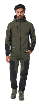 SOFT-SHELL VERDE C/CAPPUCCIO STACCABILE