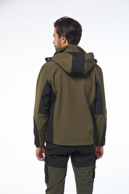 SOFT-SHELL VERDE C/CAPPUCCIO STACCABILE