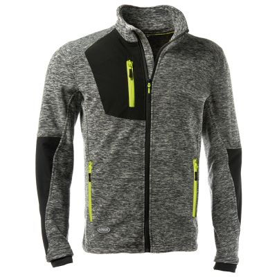 MICROPYLE STRETCH ZIP LUNGA GRIGIO