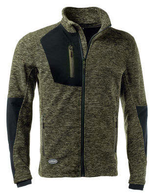 MICROPYLE STRETCH ZIP LUNGA OLIVA