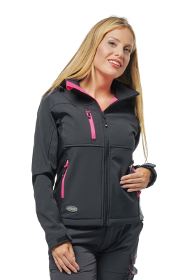 SOFT-SHELL DONNA GRIGIO/FUCSIA C/CAPP.STACC.