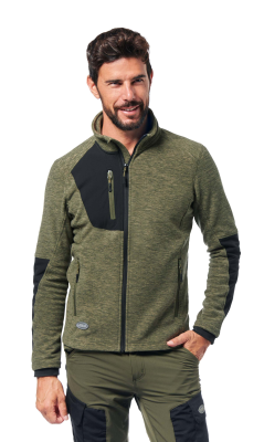MICROPYLE STRETCH ZIP LUNGA OLIVA