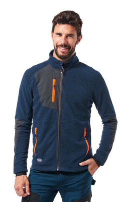 MICROPYLE STRETCH ZIP LUNGA BLU OCEANO