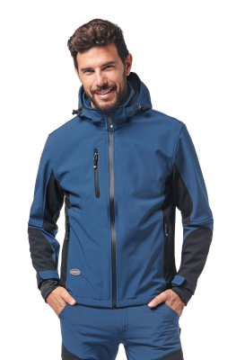 SOFT-SHELL BLU OCEANO C/CAPPUCCIO STACCABILE