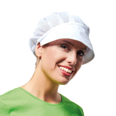 CAPPELLINO 100% COTONE BIANCO CON TESA