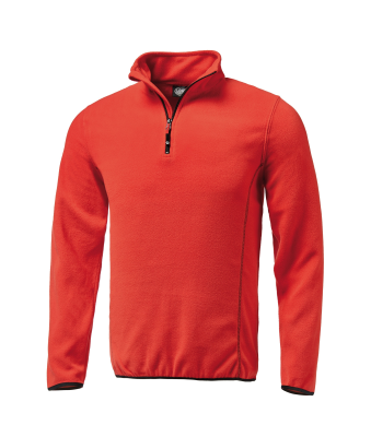 MICROPYLE CON ZIP CORTA ROSSO/NERO